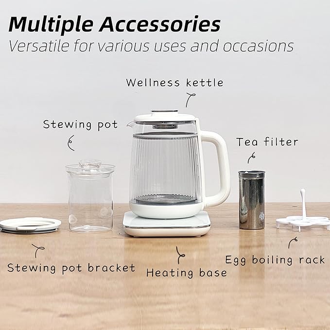 Health Pot, 1.5L Double-Layer Glass Electric Kettle - Image 7