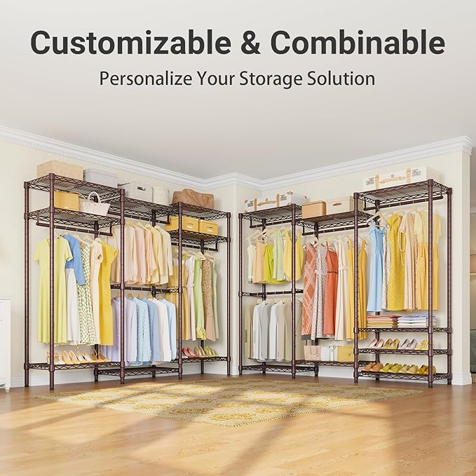 VIPEK V5 Portable Closet Wardrobe Heavy Duty Clothes Rack Metal Freestanding - Image 6