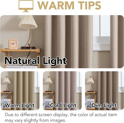 H.VERSAILTEX Linen Curtains 100% Blackout Curtains - Image 4