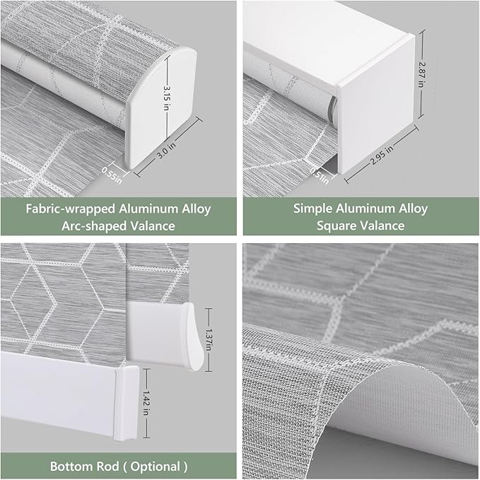 Tipiace Motorized Blinds with Remote Window Roller Shade Wireless Rechargeable - Image 3