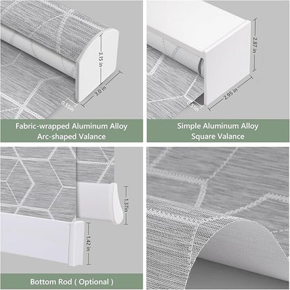 Tipiace Motorized Blinds with Remote Window Roller Shade Wireless Rechargeable - Image 3
