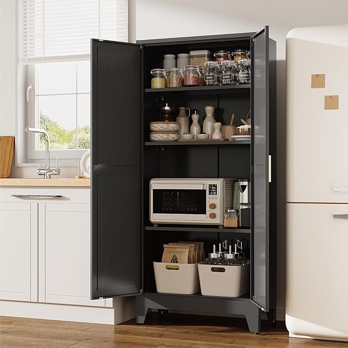 61" Tall Pantry Cabinet, Kitchen Pantry Storage Cabinets - Image 5