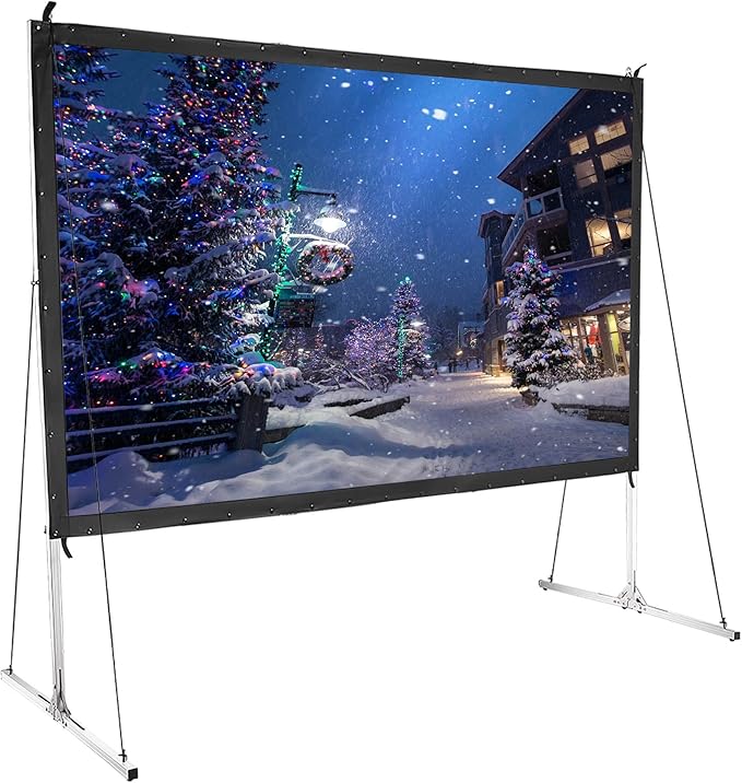 Instahibit 100" Outdoor Projector Screen and Stand Portable Movie Projection by InstaHibit