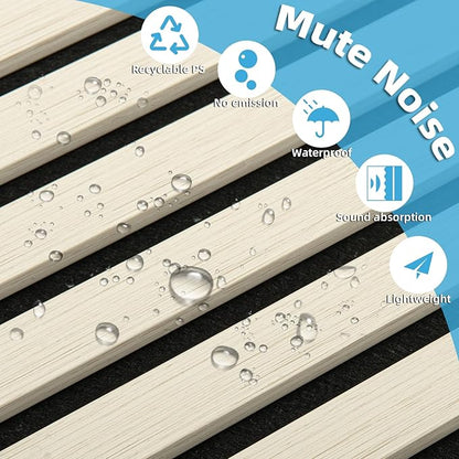 Art3d 4-Piece 94 x 12.6 Inch Acoustic Lightweight Slat Wall Panel - Image 5