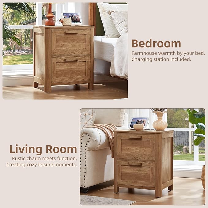 Joaxswe Farmhouse Nightstand - Image 9