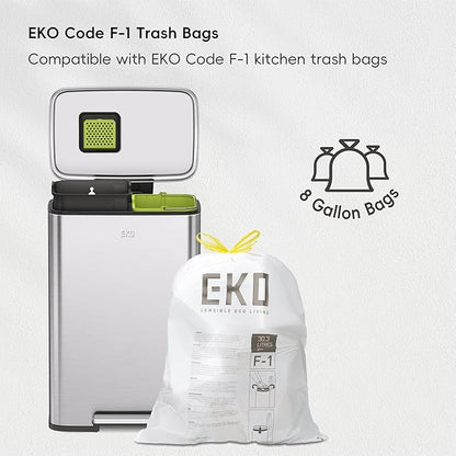EKO Madison Brushed Stainless 25L+20L Dual Compartment Step Trash Can - Image 6