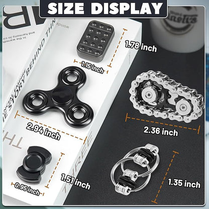 Valentines Day Gifts for Him 5 Pcs Fidget Toys Adults & Teen Metal Fidgets - Image 2