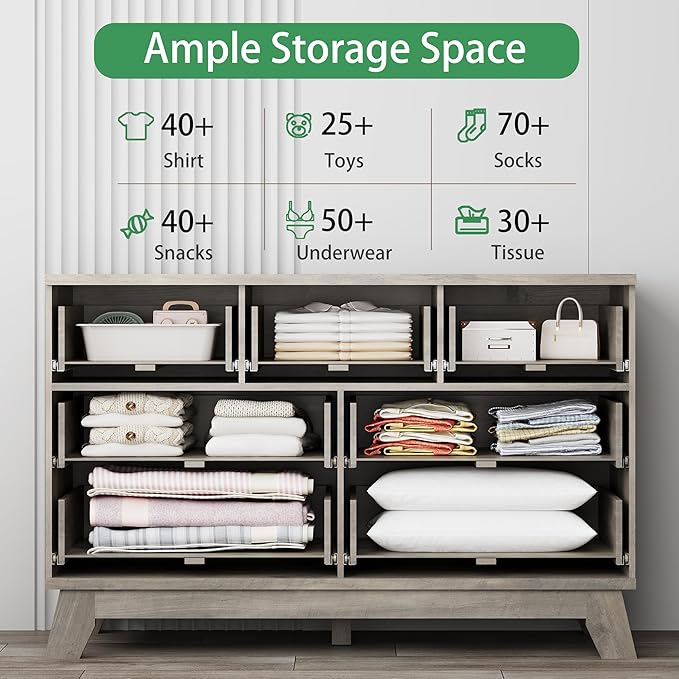 Xixini Fluted Dresser for Bedroom - Image 3