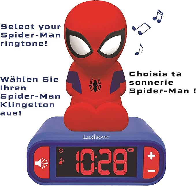LEXiBOOK - Marvel Spider-Man Digital Alarm Clock - Boys Clock - Luminous - Image 4