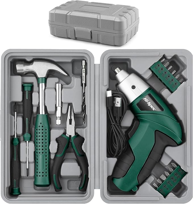 Hi-Spec 3.6V Cordless Electric Screwdriver Set by Hi-SpecToolsUSA