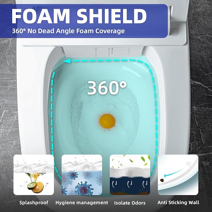 WOODBRIDGE Smart Toilet with Auto Open/Close, 1000g MaP Flush Score, Foam Shield - Image 9