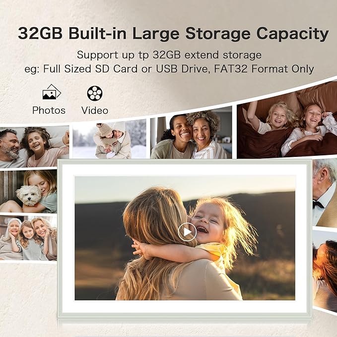 Digital Picture Frame, 15.6 Inch Frameo Digital Frame WiFi, 1920*1080 IPS FHD - Image 4