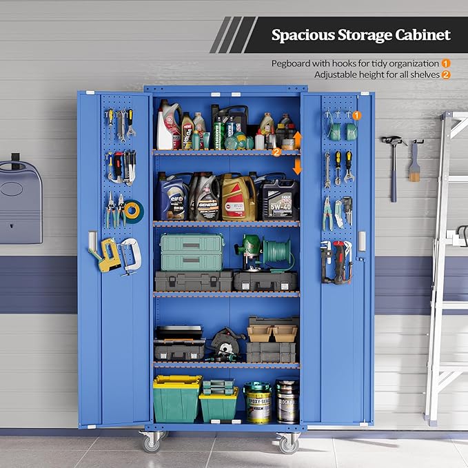 VINGLI 72'' Tall Metal Garage Storage Cabinet - Image 4