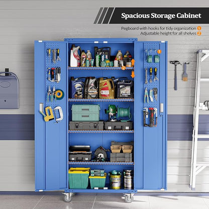 VINGLI 72'' Tall Metal Garage Storage Cabinet - Image 4