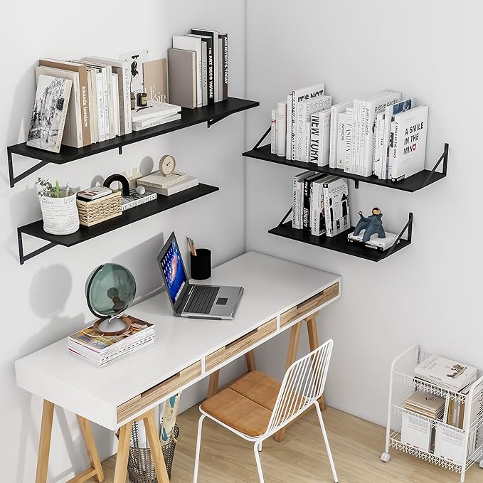 Heimlove Black Deep Floating Shelves - Image 2