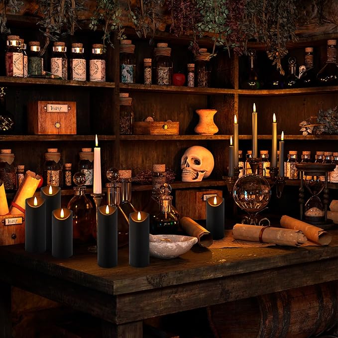 24 Pack Halloween Decoration Flickering Flameless Candles, Battery Operated LED - Image 2