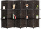 Bonnlo Upgraded Heavy Duty 6FT Tall Rattan Room Divider Screens by Bonnlo