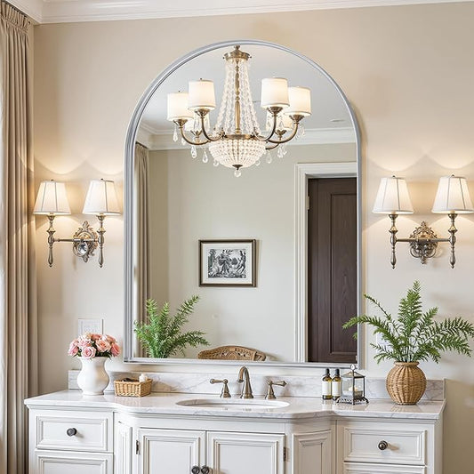 Arched Mirror 30"x40", Bathroom Mirror, Wall Mounted Vanity Mirror by AntokMirror