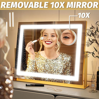 FENNIO Vanity Mirror with Lights 22''x18'' Makeup Mirror with Lights, Lighted - Image 4