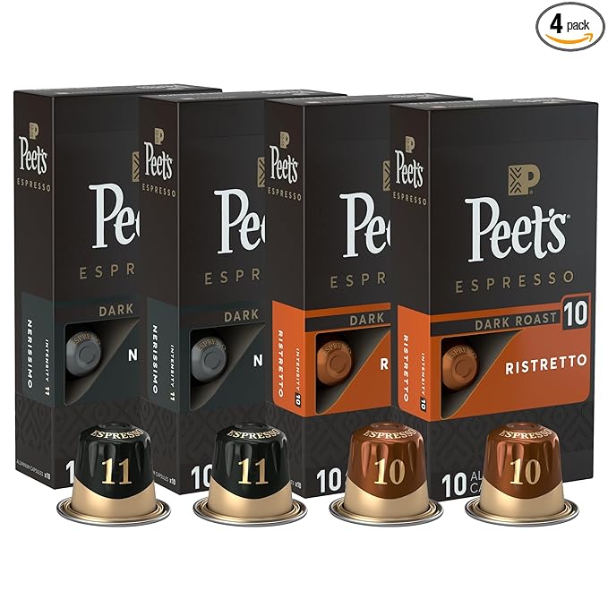 Peet's Coffee, Dark Roast Espresso Capsules Variety Pack, Compatible by Peet%E2%80%99sCoffee