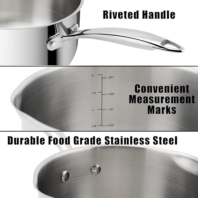 Rorence Stainless Steel Sauce pan: Saucepan - Image 2