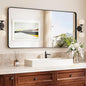 TokeShimi 48x24 Matte Black Bathroom Mirror by RefinedBathroomAccessories