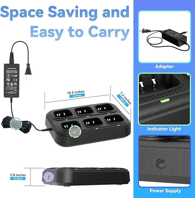 SAMCOM Six Way Charger Multi Unit Rapid Gang Charger Station - Image 6