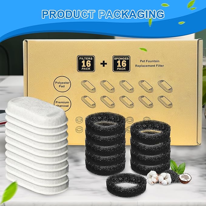 Cat Water Fountain Filters, 32 Pack Cat Replacement Filters - Image 9
