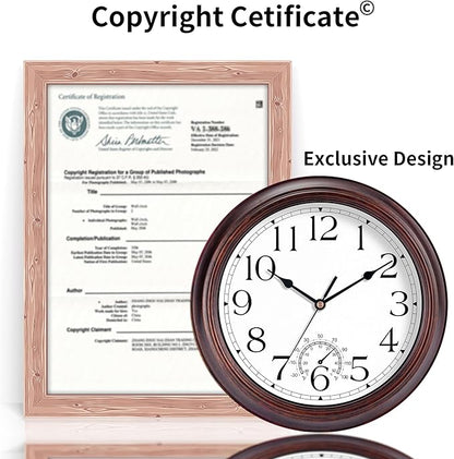 KECYET 12 Inch Outdoor Wall Clock - Image 6
