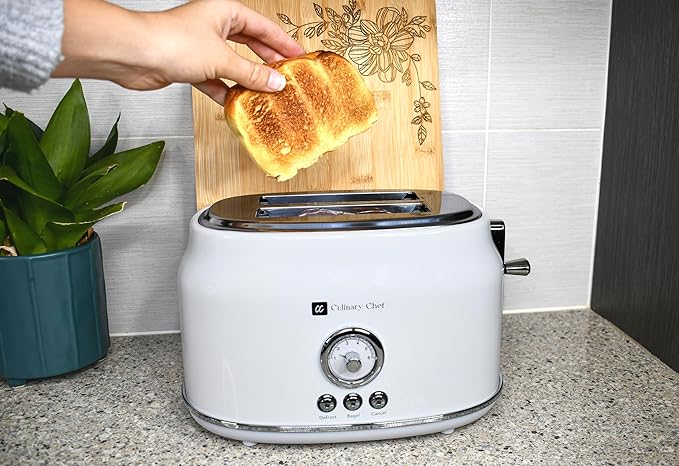 Frigidaire ETO102-WHITE, 2 Slice Toaster, Retro Style, Wide Slot - Image 6