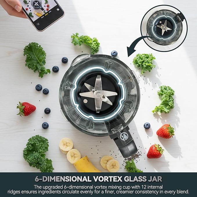 Glass Blenders for Kitchen – Stainless Steel Professional Blender for Smoothies - Image 5