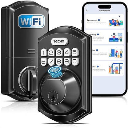 TEEHO TE012W WiFi Smart Lock, Fingerprint Door Lock by TEEHO