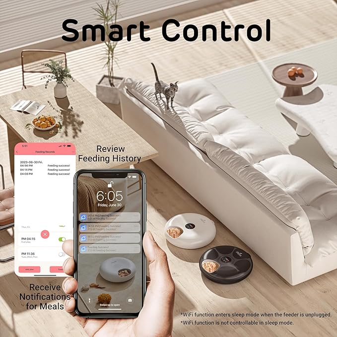 iPettie Donut Frost WiFi 6 Meal Automatic Cat Dispenser - Image 3