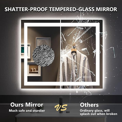 YEELAIT 28x36 Inch LED Bathroom Mirror - Image 6