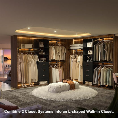 Armocity 96 Inches Closet System, 8FT Walk In Closet Organizer - Image 4