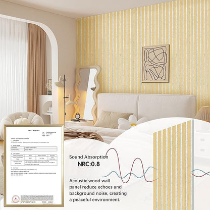ARMURO Wall Panels for Interior Wall Decor, Oak Wood Veneer Acoustic Wall Panels - Image 9