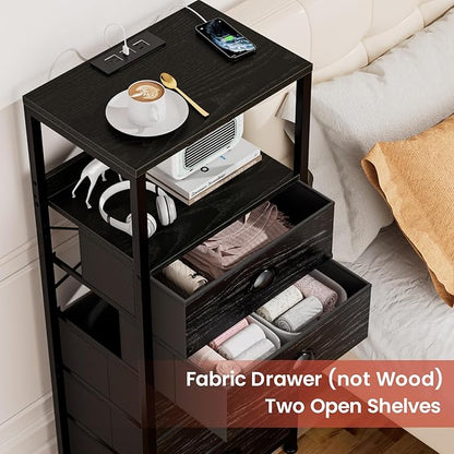 5-Drawer Dresser with Charging Station & Voice Control LED Light, Modern - Image 6