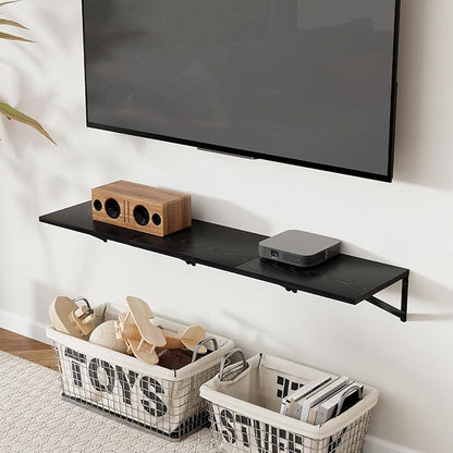 Axeman Deep Floating Shelves for Wall, 16W x 12D Black Floating Shelves Set of 2 - Image 2