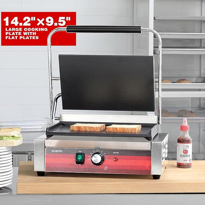 EGGKITPO Commercial Electric Panini Grill - Image 4