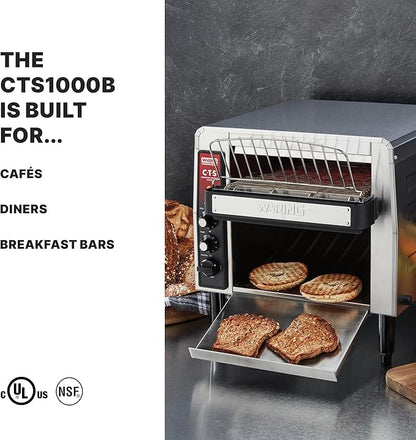 Waring Commercial CTS1000B Conveyer Toaster, 1000+ slices per hour, 6-20 Phase - Image 2