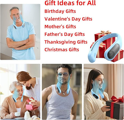 Portable Neck Fan, Personal Wearable Bladeless Fan, LED Display, 6000mAh USB - Image 6