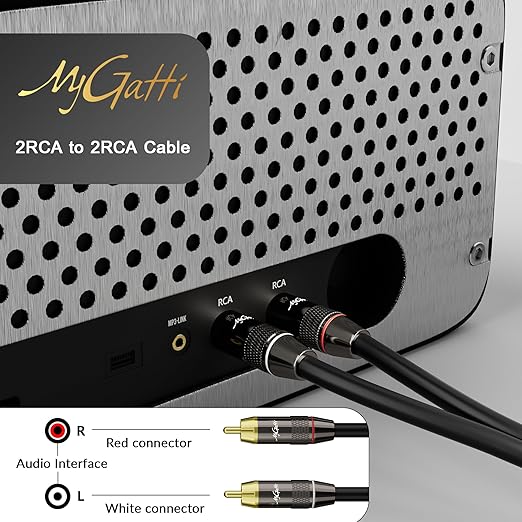 RCA Cable 100 FT, 2RCA to 2RCA Stereo Audio Cable, 【Zinc Alloy Shells, - Image 5