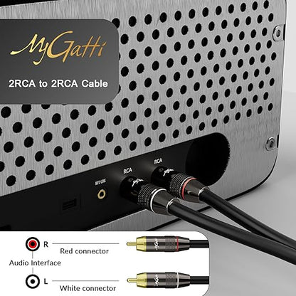 RCA Cable 15 FT, 2RCA to 2RCA Stereo Audio Cable, 【Zinc Alloy Shells, - Image 4
