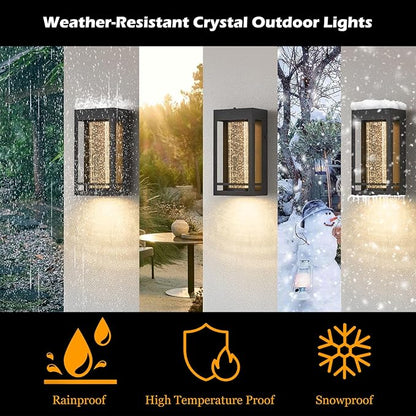 Myhaptim Dusk to Dawn Sensor Porch Lights, Crystal Bubble Exterior Lighting - Image 5