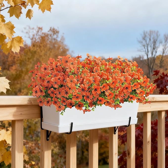 12 Bundles Artificial Flowers for Spring Summer Outdoor Decoration Fake Flowers - Image 4