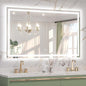 Keonjinn 60" x 36" LED Mirror for Bathroom, Frontlit & Backlit Mirror by Keonjinn