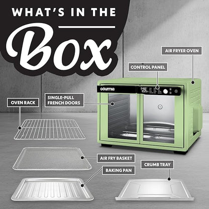 Gourmia French Door Air Fryer Oven - 37 Qt Large Capacity Convection Toaster - Image 4