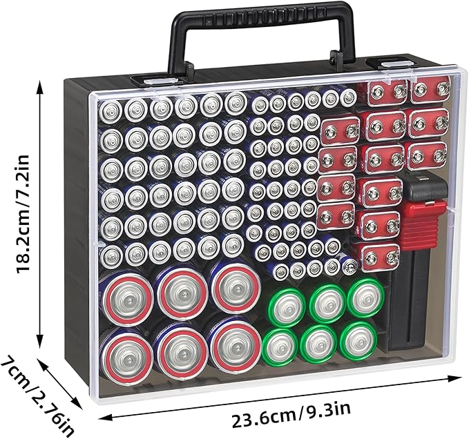 RISOU Battery Organizer Storage Case, Stores More Than 95 Batteries - Image 5