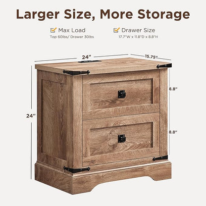 T4TREAM 24" Farmhouse Nightstand - Image 2