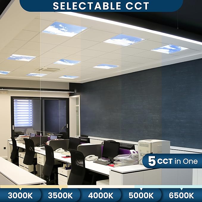4 Pack 2x4 LED Flat Panel Light Drop Ceiling Fixture - Image 5
